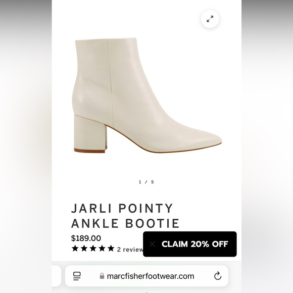Marc Fisher JARLI POINTY ANKLE BOOTIE - Picture 7 of 8